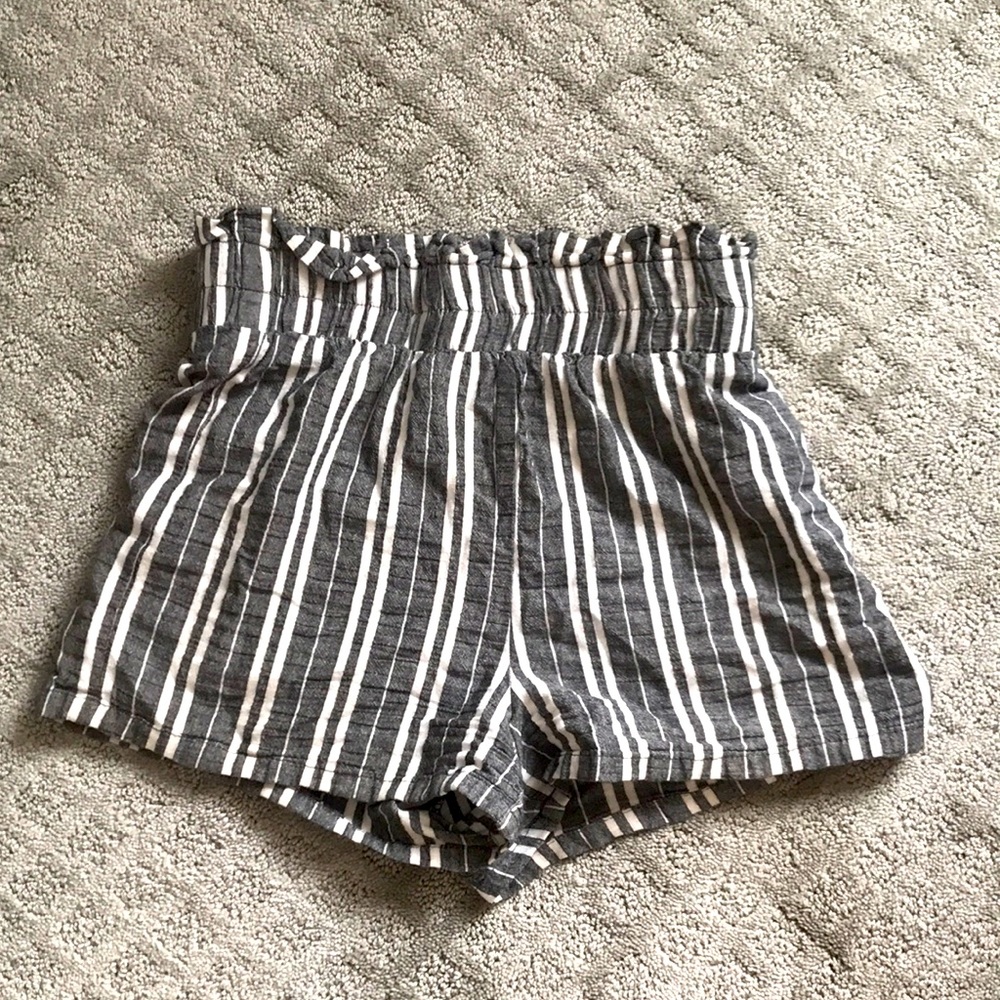 Striped grey and white shorts